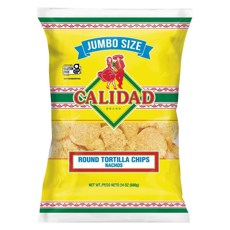 Calidad Round Tortilla Chips - 24oz, 1 of 5