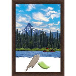 20"x30" Opening Size Narrow Wood Picture Frame Art Warm Walnut - Amanti Art: Custom-Made, Modern Decor, Acrylic Glazing - 1 of 4