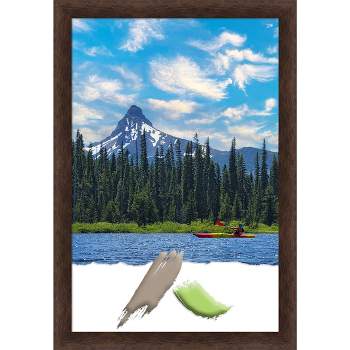 20"x30" Opening Size Narrow Wood Picture Frame Art Warm Walnut - Amanti Art