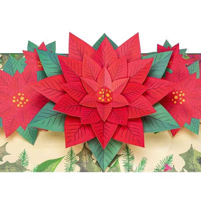Paper Love  Poinsettia Flower Pop Up Christmas Card