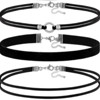 Attop Women's Black Lace Velvet Choker Gothic Choker - 3 of 4