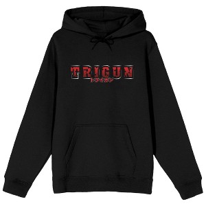 Trigun Kanji Logo Long Sleeve Black Adult Hooded Sweatshirt - 1 of 3