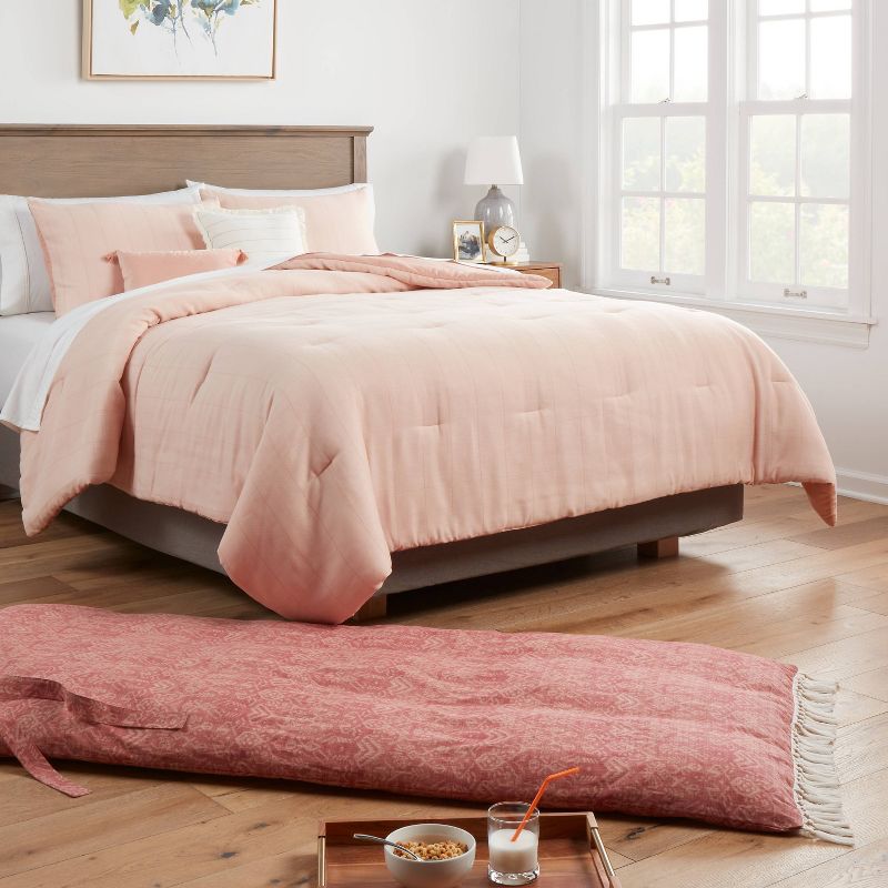 Printed Lounge Pillow Dark Pink - Threshold&#8482;, 3 of 6
