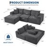 Jojoka 108'' Modular Sectional Sofa, Corduroy Deep Seat Couch with Chaise and Memory Foam, No Assembly Needed - 2 of 4