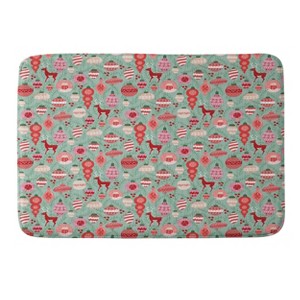 Deny Designs Lathe & Quill Midcentury Ornaments In Red Memory Foam Bath Mat - 1 of 4