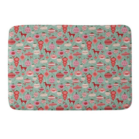 Deny Designs Lathe & Quill Midcentury Ornaments In Red Memory Foam Bath Mat - image 1 of 4