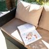 Barton 3 Person Madison Sofa Set Sectional w/Cushions Outdoor Patio Wicker - 3 of 4