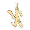Black Bow Jewelry 14k Yellow Gold, Madison Collection, Medium Script Initial Pendant A-W - 3 of 4