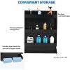 Storage Cabinet, Wall-Mounted 3-Tier Organizer with Paper Towel Rack - Garage Tool Cabinet for Shop/Trailer, Black - 4 of 4