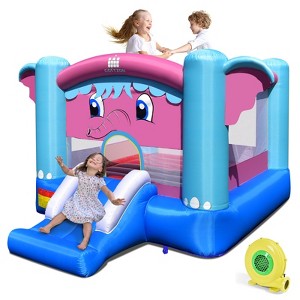 Infans Inflatable Bounce House 3-in-1 Elephant Theme Inflatable Castle w/ 480W Blower - 1 of 4