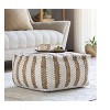 Mark & Day Heldenberg 12"H x 20"W x 20"D Natural Fiber White Pouf - 3 of 3