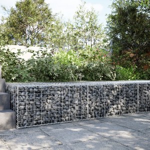 vidaXL Gabion Basket Silver Galvanized Iron Large Heavy Weight Capacity - 1 of 4