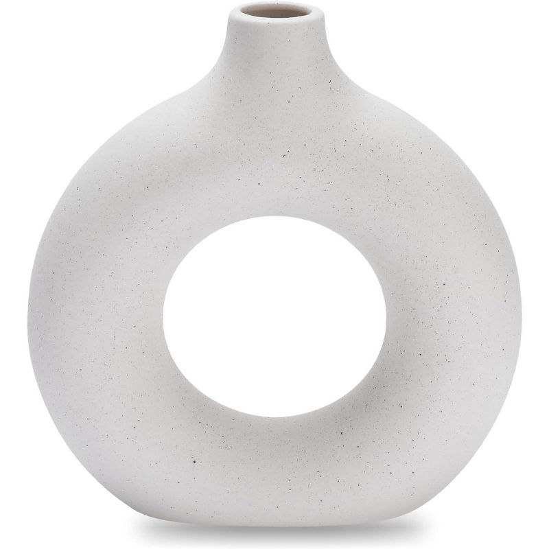 Hallops | Ceramic Vase for Modern Home Décor - White, 1 of 4