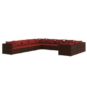 vidaXL Garden Lounge Set Brown - 1 of 4
