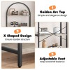 Coolmee 5 Tier Arched Bookshelf, Bookcase Display Racks Tall Bookshelves, Storage Rack Large Wood Book Shelf for Bedroom, Living Room, Office - 4 of 4