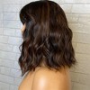 Jessie's Wig 12-22 Inch Loose Wavy Wig With Bangs 13x5 Pre Cut Lace Highlight Brown Color 1 Pc/Pack - 3 of 4