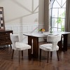 Set of 2 Upholstered Dining Chairs with Rubber Wood Legs, Modern Armless Accent Chairs for Dining Room, Living Room, or Kitchen-Tanpinhause - 2 of 4