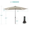 Sonkuki 6×9FT LED Rectangular Patio Umbrella w/Solar Lights, Push Button Tilt and Crank Handle - 3 of 4