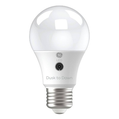 GE 2pk 8.5 Watts Soft White Medium Base LED+ Dusk to Dawn Outdoor Light Bulbs