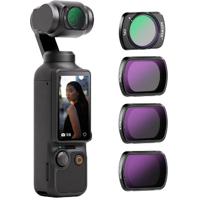 MaseiKar HD CPL ND16 ND64 ND256 Filter Kit for DJI OSMO Pocket 3, Magnetic ND Polarising Filter, Optical Glass, Aluminum Frame