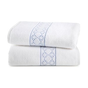 Clean Design Home Anti-Allergen Savoy Bath White 2-Pack Towel Set - 1 of 4
