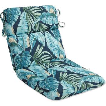 Outdoor/Indoor Rounded Corners Chair Cushion Tortola Midnight Blue - Pillow Perfect