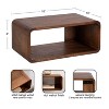 Kate & Laurel All Things Decor 18"x10"x8" Deguara Floating Shelf Walnut Brown - 2 of 4