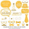 Big Dot of Happiness Golden Birthday - Happy Birthday Party Photo Booth Props Kit - 20 Count - 2 of 4