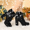 Allegra K Women's Platform Foldable Chunky Heels Lace Up Ankle Boots - 3 of 4