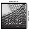 Americanflat 36x36 Picture Frame with Polished Plexiglass - Streamline Collection - Thin Square Picture Frame for Wall Display - Black - 2 of 4