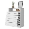 Lyngins Modern 4-Drawer Dresser with 1 Open Shelf,Sturdy Chest of Drawers with Metal Hardware,Storage Furniture for Bedroom,Living Room - 4 of 4