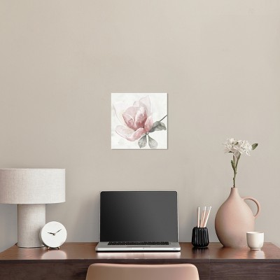 Faded Blush Rose Floral Canvas Wall Art, 12" x 12"