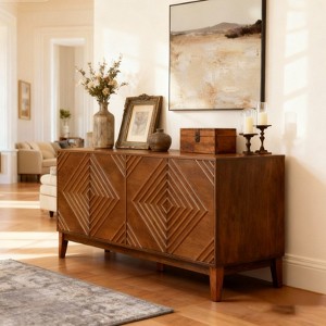 TiramisuBest 60.5'' Side Board, Buffet, Farmhouse Coffee Bar, Kitchen Cabinet Storage, Buffet Cabinet&Storage Cabinets with Adjustable Shelves - 1 of 4