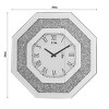 20'' Wall Clock,Octagonal Mirrored Wall Clock With Artificial Gemstone Inlay,Roman Numeral Wall Clock,Wall Clocks For Living Room-Cuddlewood - 4 of 4