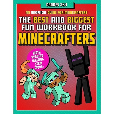 The Best and Biggest Fun Workbook for Minecrafters Grades 3 & 4 - by  Sky Pony Press (Paperback)
