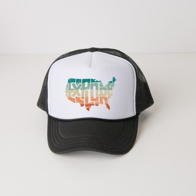 Simply Sage Market Explore America Map Foam Trucker Hat