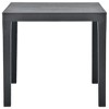 vidaXL Patio Furniture Set 3 Piece Outdoor Bench and Table Dining Set Plastic - Anthracite - 4 of 4