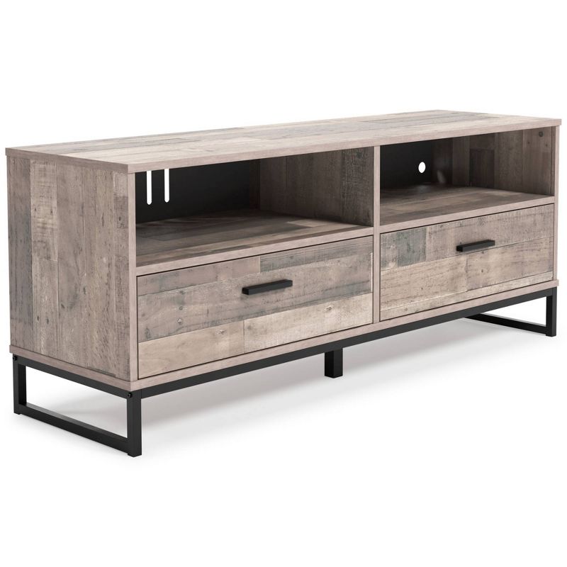 59&#34; Neilsville TV Stand for TVs up to 63&#34; Light Brown/Beige - Signature Design by Ashley, 1 of 10