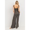 Hello Miz Women's Sleeveless Smocked Neck Maternity Jumpsuit Romper - 4 of 4