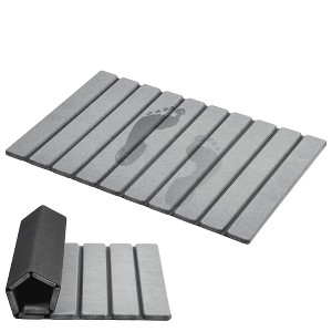 Napei Foldable Diatomite Stone Bath Mat with Anti-Slip Rubber Backing - 1 of 4