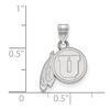 Black Bow Jewelry 14k White Gold Utah Runnin Utes NCAA Small Pendant - 2 of 3