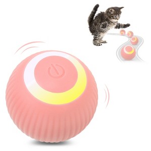 Petbobi Interactive Cat Toys, Ball Automatic Rolling with LED Light for Indoor Playing, USB Rechargeable, Green - 1 of 4