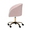 Baxton Studio Ravenna Contemporary Glam and Luxe Velvet Fabric and Metal Swivel Office Chair - 4 of 4