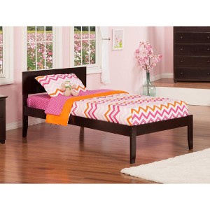 AFI Furnishings Orlando Twin Platform Bed with Open Footboard and Turbo Charger in Espresso - 1 of 4