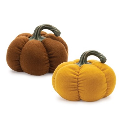 Melrose Plush Pumpkin Decor (Set of 2)
