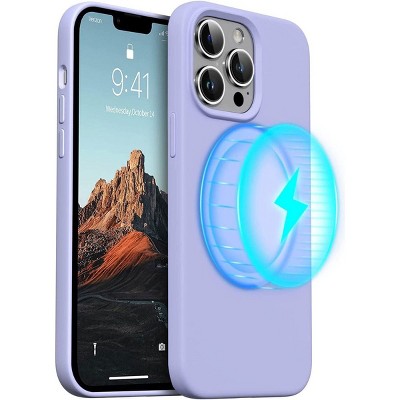 Entronix [Magnetic] Case Compatible with iPhone 13 Pro - Soft-Touch Liquid Silicone