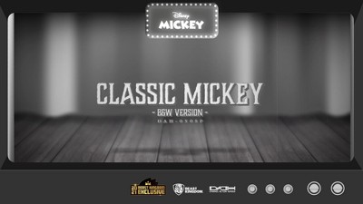 Classic Black and White Mickey Mouse Action Figure