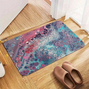 Colorful Art Bathroom Rugs Winter Bath Mat Absorbent Non Slip Bathroom Mat Christmas Soft Floor Carpet 16x20 Inches - 1 of 1