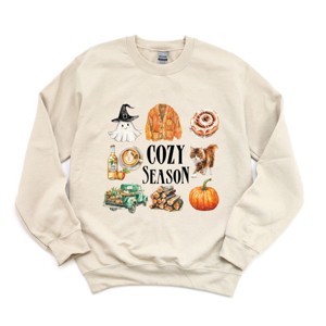 Cozy Season Watercolor Icons -  Womens Sweatshirt - 1 of 4