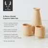 Viski Hinoki Cypress Japanese Sake Set Wooden Cups and Carafe for Sake Bottle and Japanese Drinks, 3-Piece Set - 2 of 4